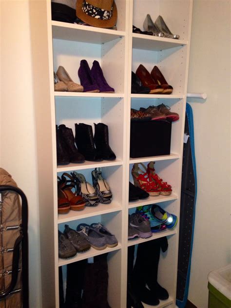 BILLY   Use 15 3/4x11x79 1/2  bookcases to store shoes ...