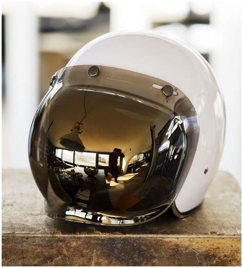 Biltwell Mirror   Bubble Shield  | Cafe racer helmet ...
