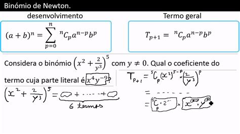 Binómio de Newton   Descobrir Coeficiente do Termo   YouTube