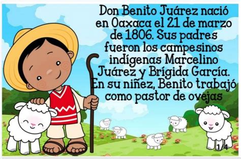 Biografía Benito Juárez 1/4 | Benito juarez para niños, Material ...