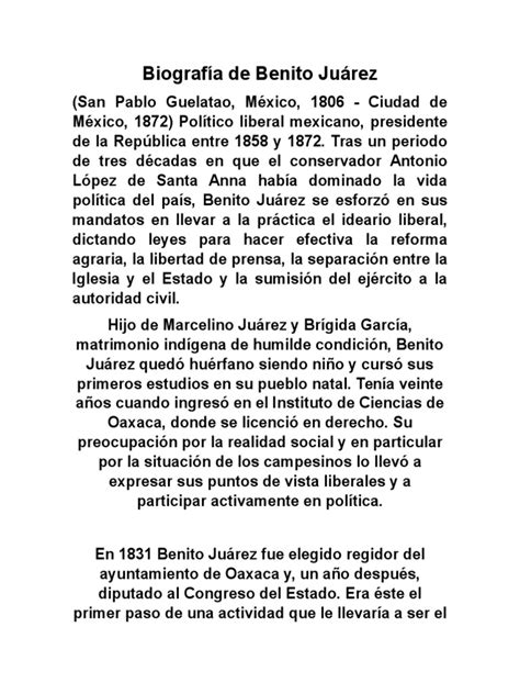 Biografía de Benito Juárez | México | Política