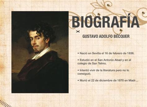 Biografía de Gustavo Adolfo Becquer en 2020 | Biografía ...