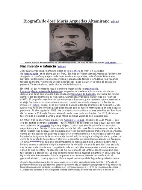 Biografía de José María Arguedas Altamirano | Fiction & Literature