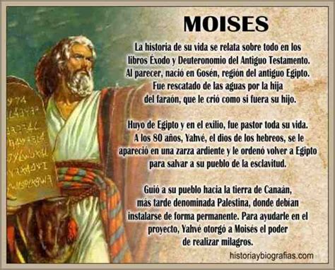 Biografia de Moises Exodo Hebreo de Egipto a La Tierra ...
