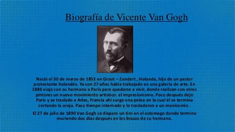 Biografía de vicente van gogh