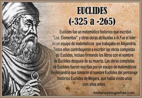 Biografia Euclides Fundador de la Geometria y Matematico ...