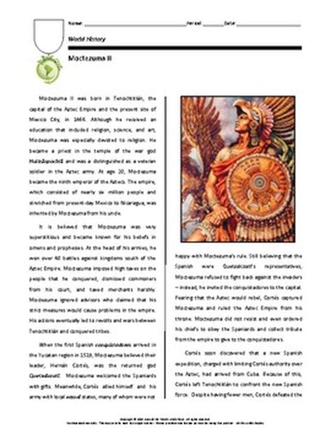 Biography: Moctezuma II | Moctezuma ii, Biography, Distance learning