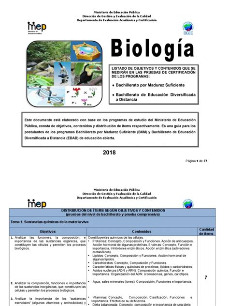 Biologia Bachillerato 2018 1