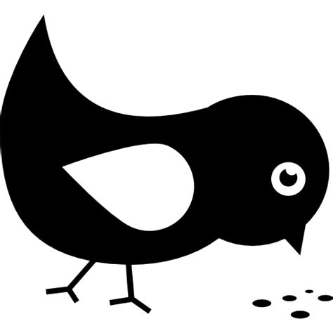 Bird eating seeds   Free animals icons