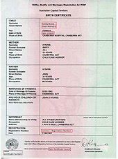 Birth certificate   Wikipedia