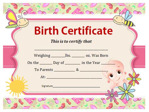 Birthday Certificate Online | printable birthday certificates