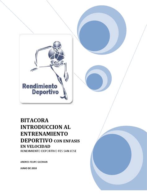 Bitacora Introduccion Al Entrenamiento Deportivo Con Enfasis en ...