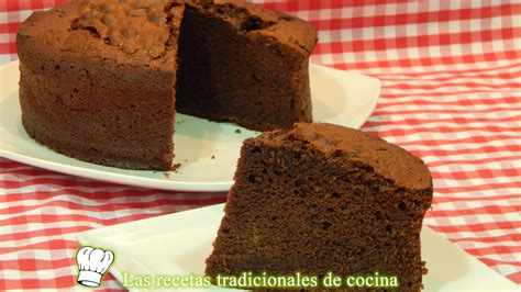 Bizcocho Esponjoso De Chocolate Receta Fácil