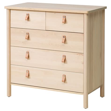 BJÖRKSNÄS birch, Chest of 5 drawers, 90x90 cm   IKEA