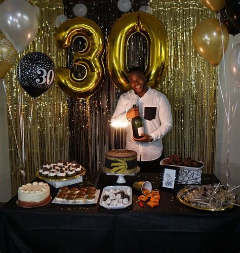 Black and gold theme #dirtythirty #decorations under $60 ...