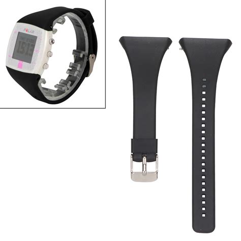 Black Silicone Replacement Wrist Watch Band Bracelet Strap ...