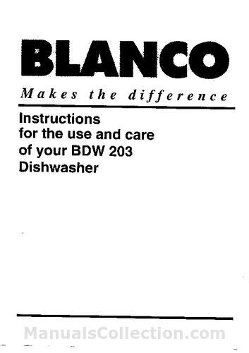 Blanco BDW203 Manual  English  download