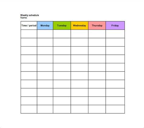 Blank Schedule Template   23+ Free Word, Excel, PDF Format ...