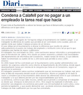 Blog de Segur de Calafell: El ayuntamiento de Calafell, obligado por la ...