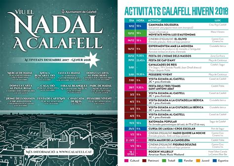Blog de Segur de Calafell: GUIA DE ACTIVIDADES DE INVIERNO   CALAFELL 2018