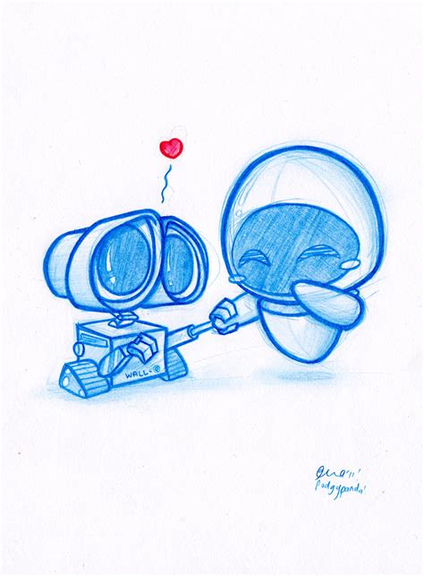 Blue Doodle #7: Wall e! | Look at wall e go. what a ladies ...