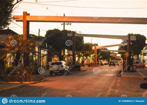 Blurred Photo Of The Main Street Of The Downtown Of Bonito ...