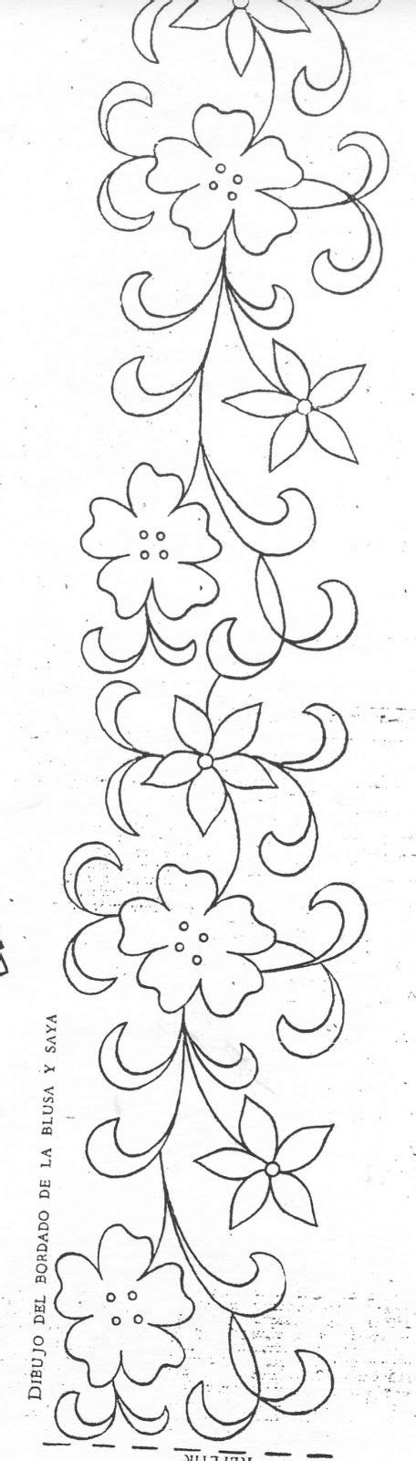 Blusas Plantillas Dibujos De Flores Para Bordar