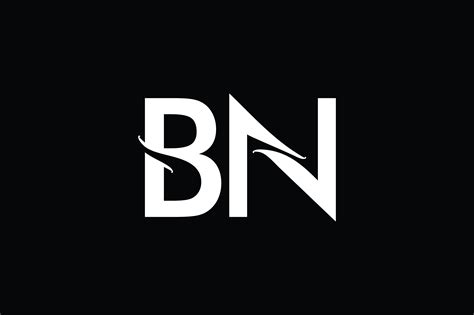 BN Monogram Logo Design By Vectorseller | TheHungryJPEG.com