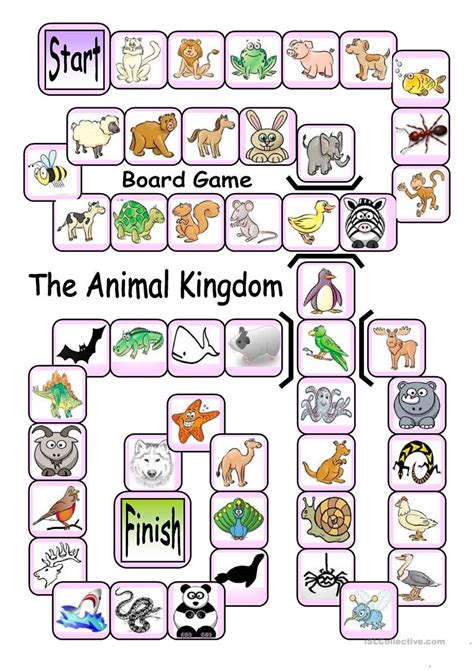 Board Game   The Animal Kingdom   English ESL Worksheets for distance ...