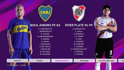 Boca 99 03 VS River 96 99 eFootball PES 2020   YouTube