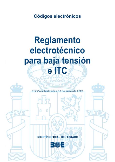 BOE 326 Reglamento electrotecnico para baja tension e ITC