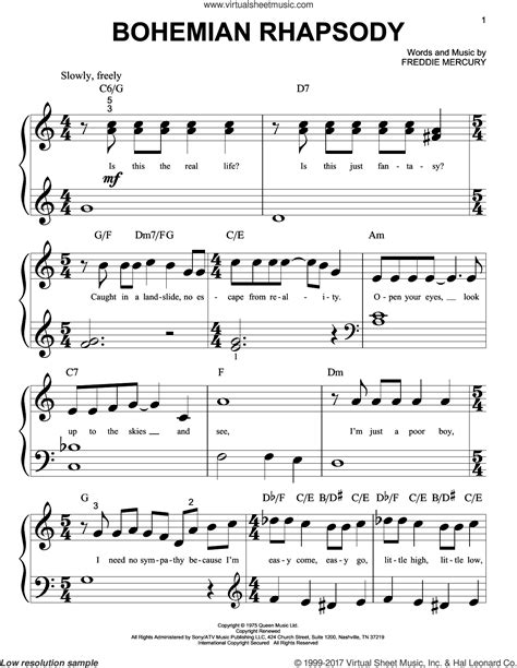 Bohemian rhapsody free piano sheet music pdf, bi coa.org