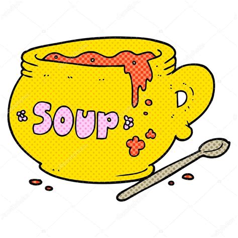 bol de dessin animé de soupe — Image vectorielle ...