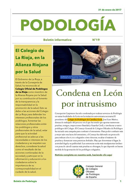 Boletín Informativo Nº 19 – Consejo General de Colegios ...