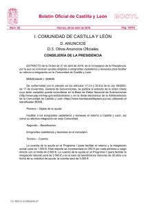 Boletín Oficial de Castilla y León A. DISPOSICIONES ...