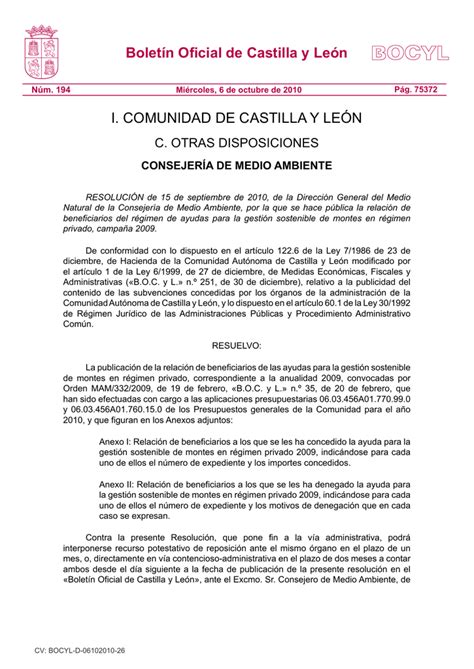 Boletín Oficial de Castilla y León