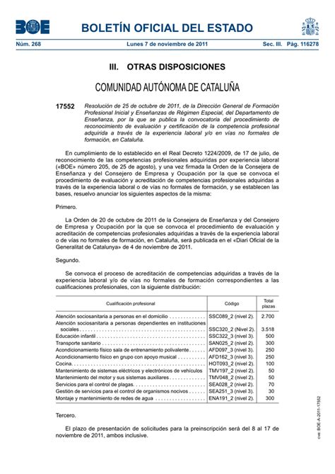 BOLETÍN OFICIAL DEL ESTADO COMUNIDAD AUTÓNOMA DE CATALUÑA III. OTRAS ...