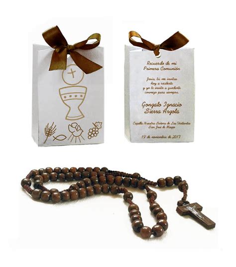 Bolso cinta con rosario recuerdo de primera Comunión