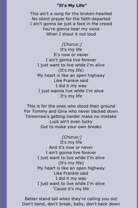 Bon Jovi | Great song lyrics, Music lyrics, Favorite lyrics