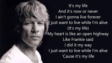 Bon Jovi   It s my life lyrics   YouTube