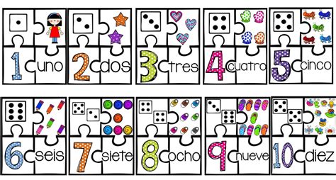 Bonito y colorido rompecabezas de números del 1 al 10 | Material Educativo