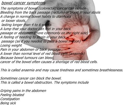 bowel cancer symptoms