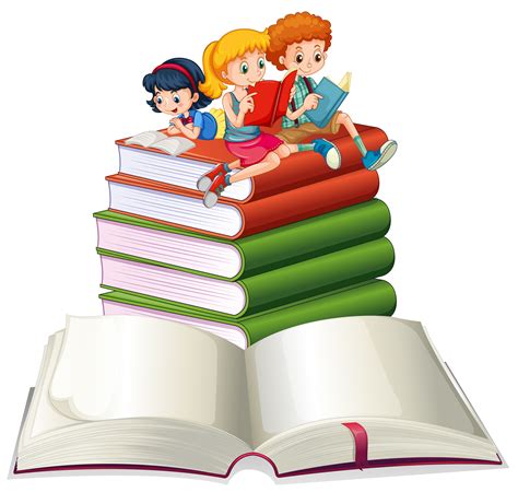 Boy and girls reading books   Download Free Vectors ...