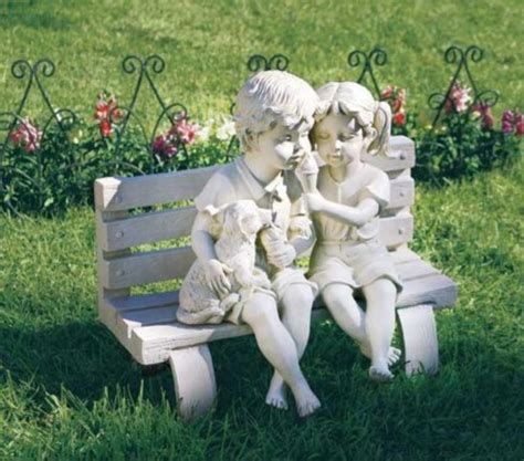 Boy girl garden statues, looking for backyard wedding ...