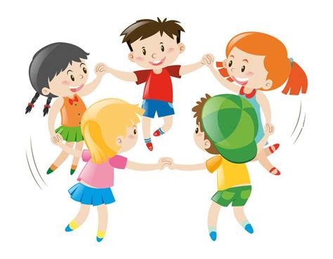 Boys and girls holding hands   Download Free Vector Art ...