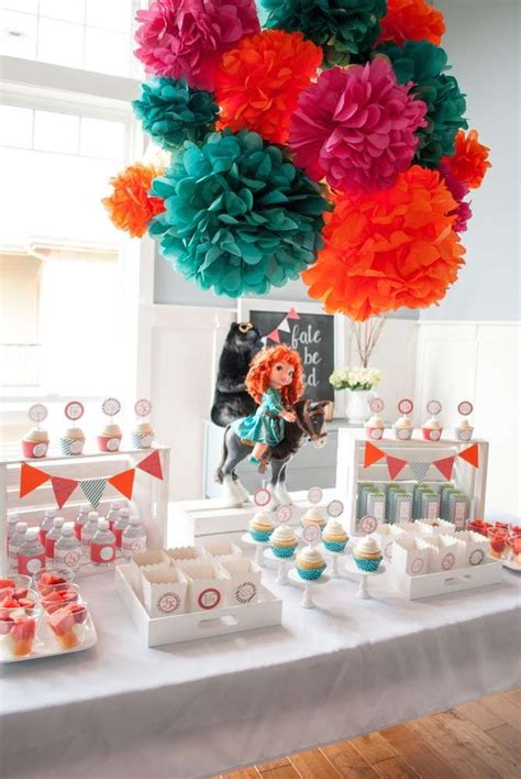 Brave Merida birthday party dessert table! See more party ...