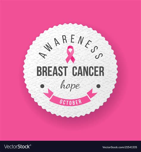 Breast cancer awareness banner over pink Vector Image