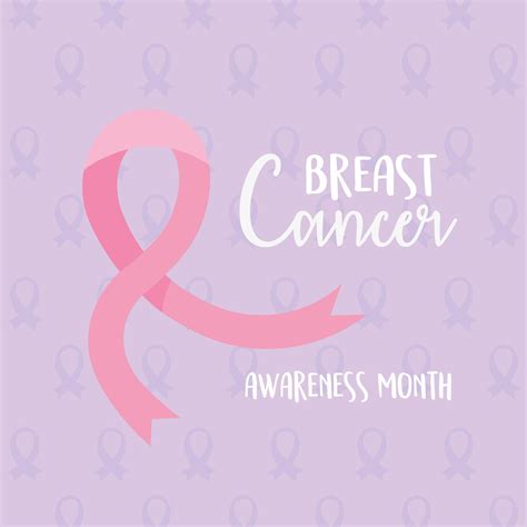 Breast cancer awareness banner with pink ribbon 2062265 Vector Art at ...