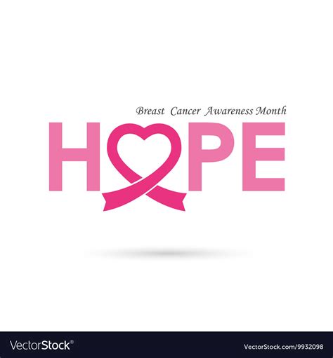 Breast cancer awareness logo design Royalty Free Vector