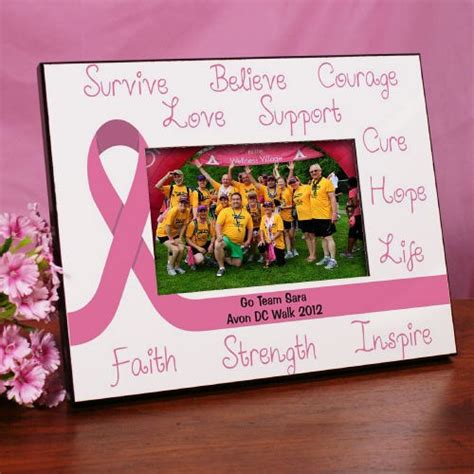 Breast Cancer Awareness Pink Ribbon Printed Frame | MyWalkGear.com